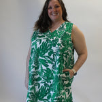 Emerald Tropic Curve Dress