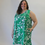 Emerald Tropic Curve Dress