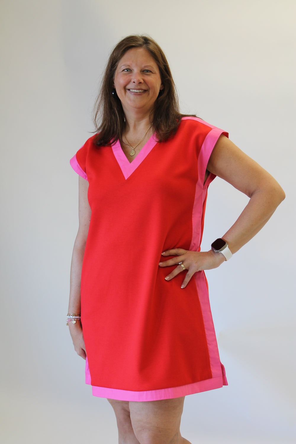 Rosy Outline Dress
