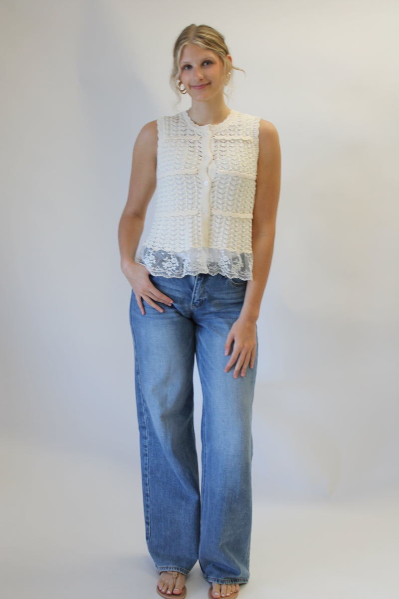Soft Touch Lace Vest