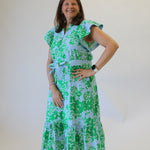 Emerald Breeze Midi Dress