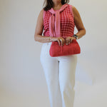 Cherry Check Sweater Tank