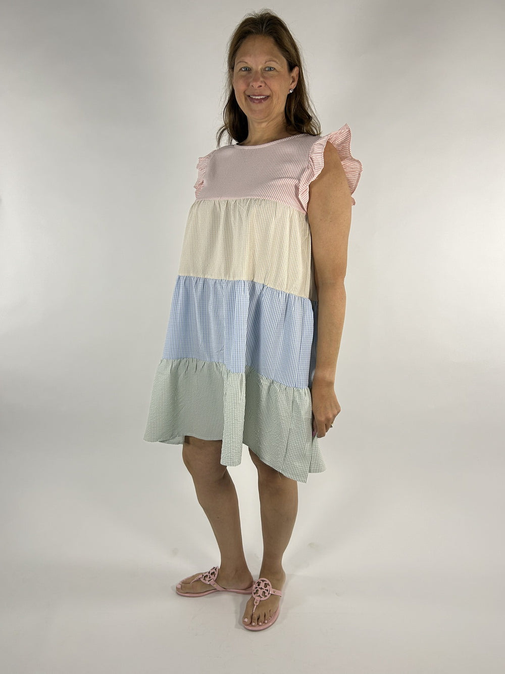 Sherbet Seersucker Dress