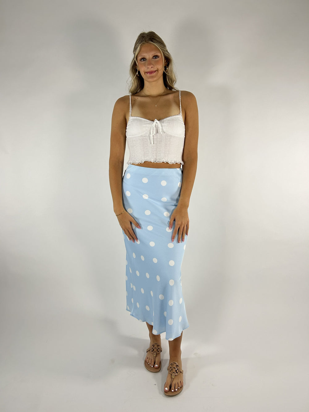 Satin in Spots Skirt