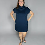 Sleek Mock Neck Dress