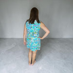 Blue Palm Skyline Dress