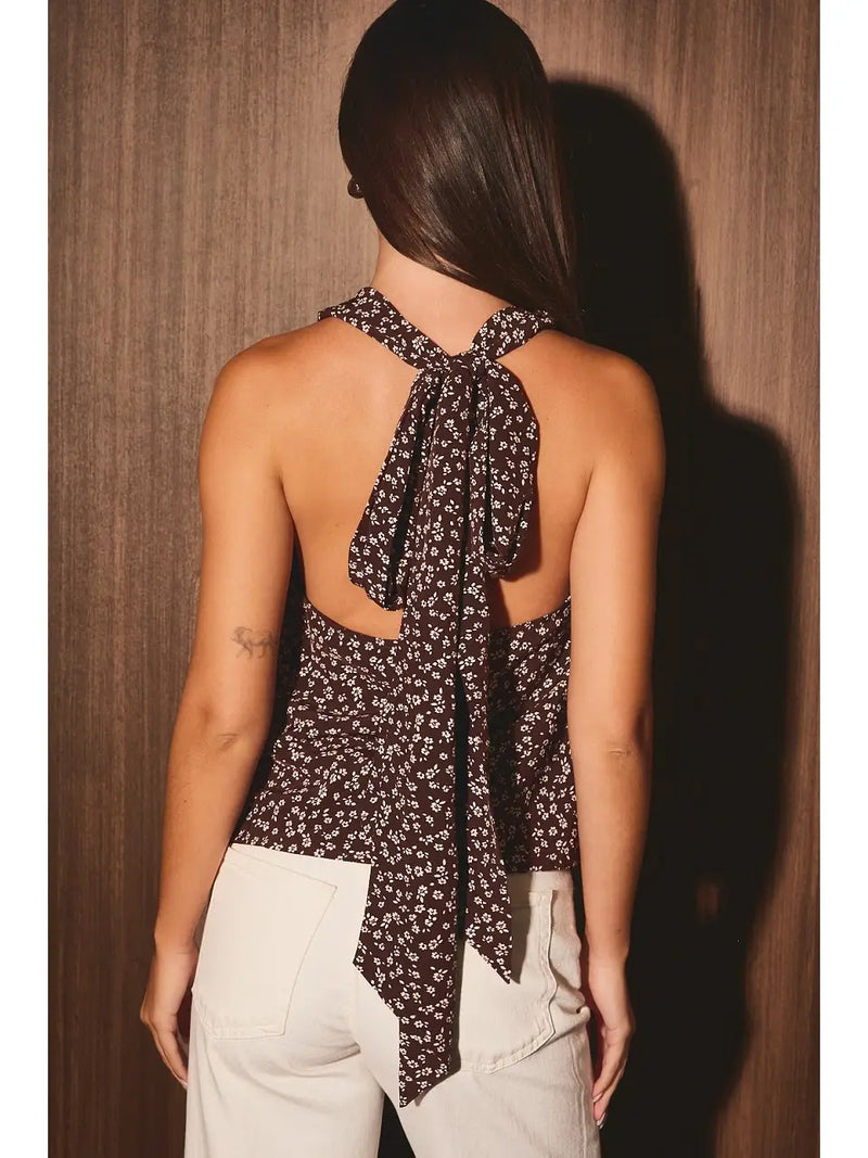 Ditsy Darling Scarf Top