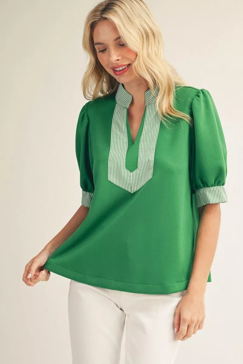 Stripe Accent Top