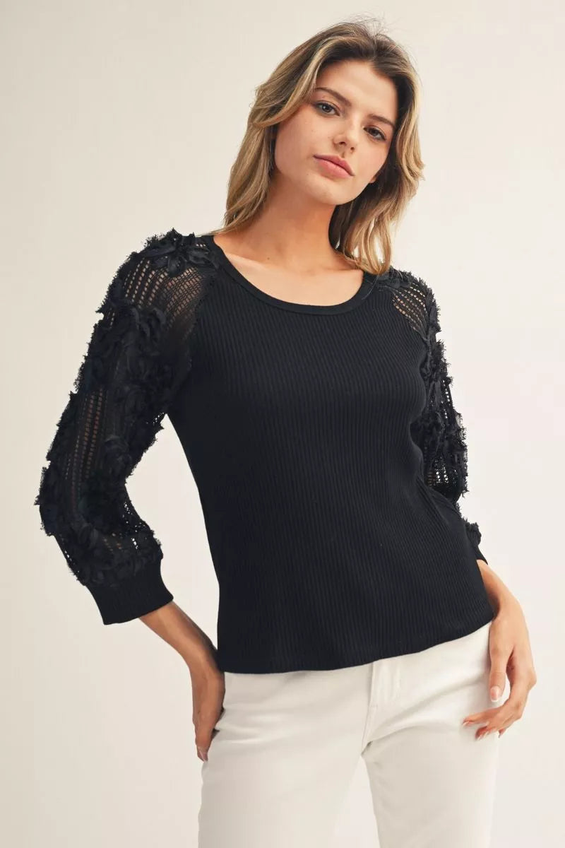 Midnight Petals Top