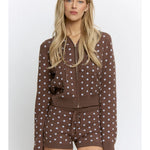 Mocha and Blue Hoodie Set