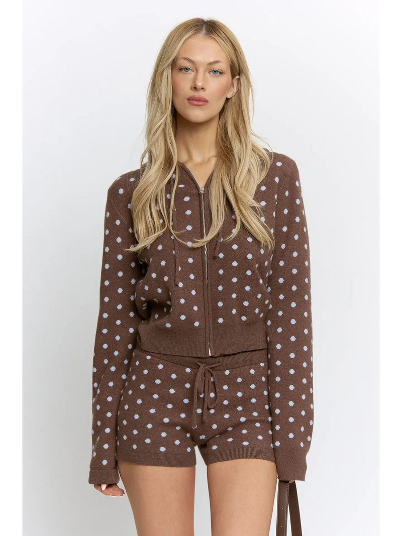 Mocha and Blue Hoodie Set