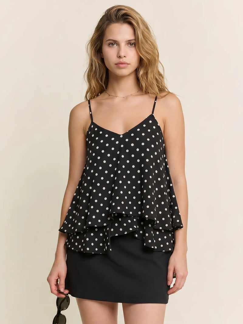 Dot to Dot Ruffle Top