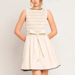Trim and Tie Mini Dress