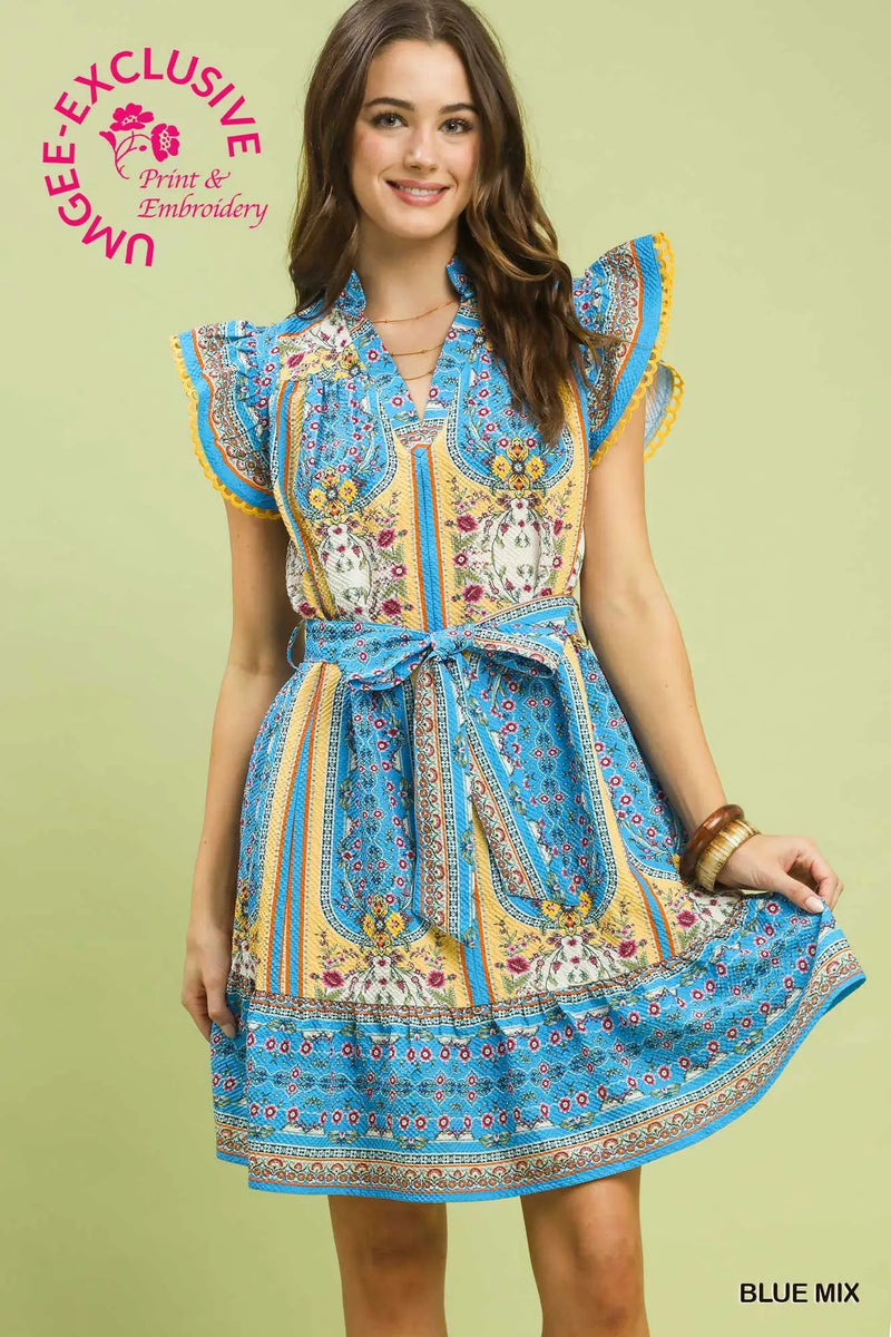 Sunshine Bloom Mini Dress
