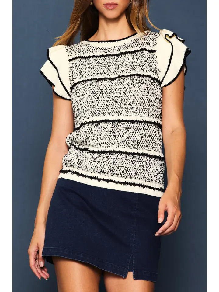 Classic Contrast Top