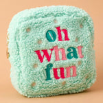 Holiday Sherpa Zipper Pouch