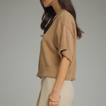 Camel Comfort Knit Top