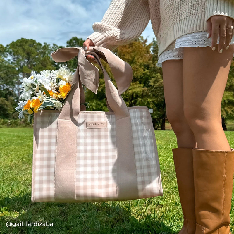 Case-Mate Gingham Latte Tote