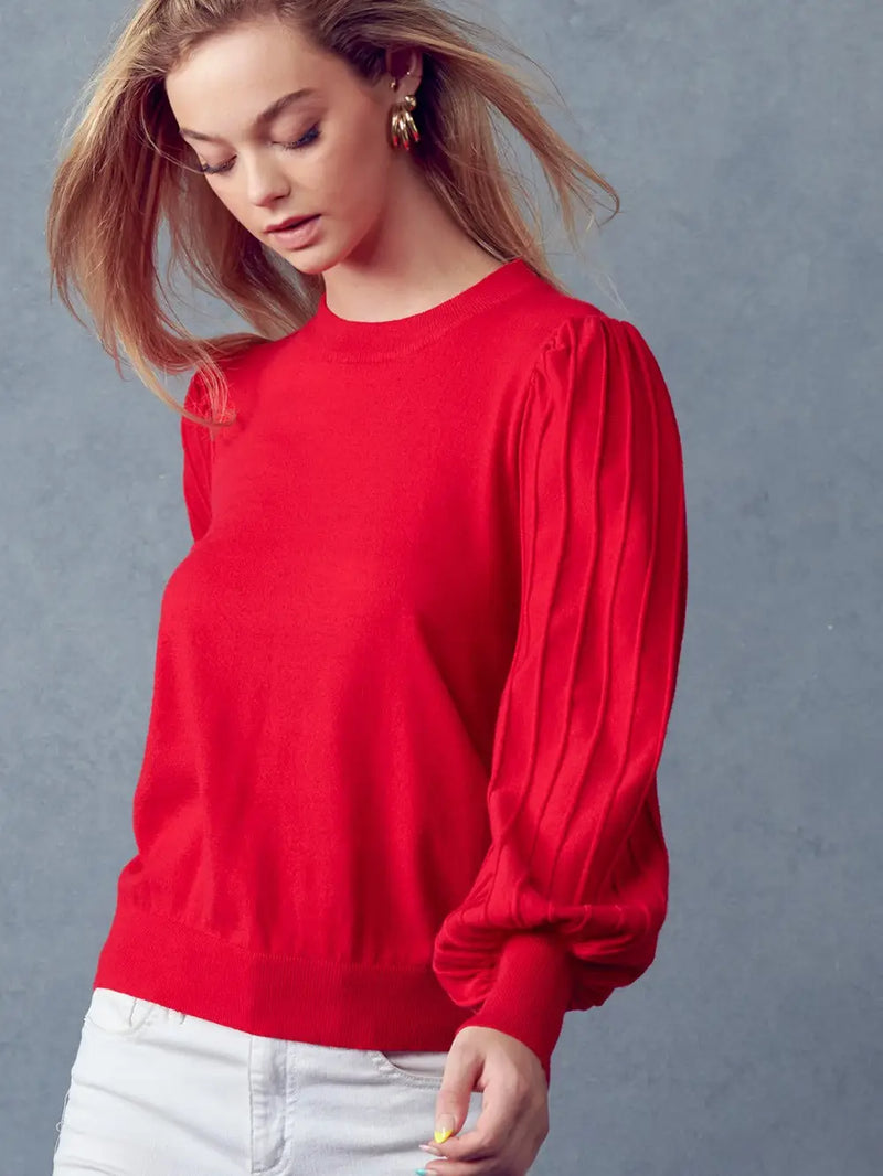 Crimson Charm Sweater