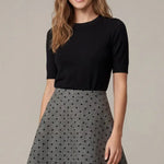 Charcoal Dot Mini Skirt