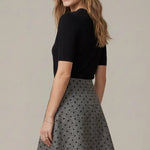 Charcoal Dot Mini Skirt