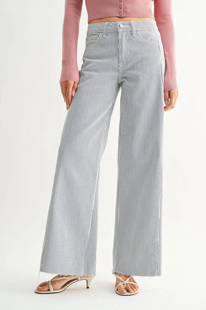 City Stripe Wide Leg