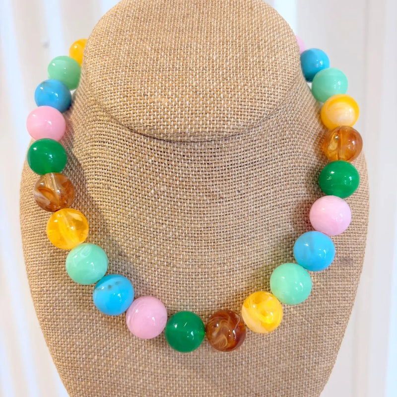 Multi Color Mini Bauble Necklace