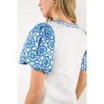 Blue Belle Embroidered Top