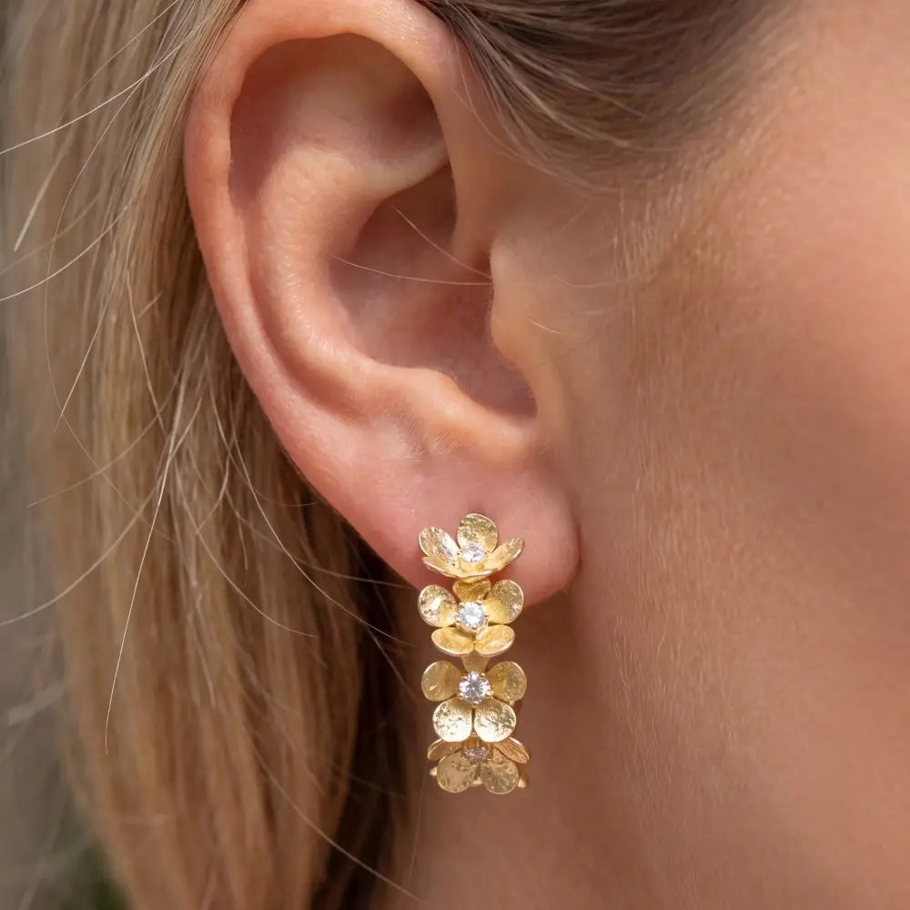 Flower Cluster Hoops