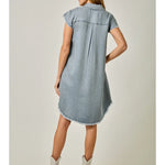 Blue Whisper Flutter Dress