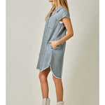 Blue Whisper Flutter Dress