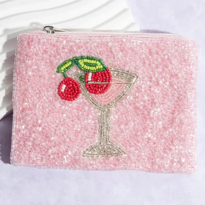Beaded Coin Purse- Martini