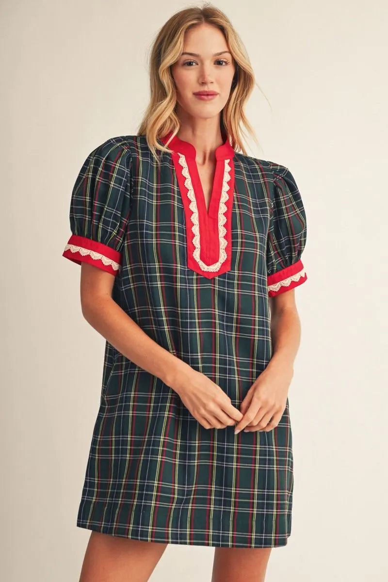 Polished in Plaid Dress