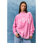 Pink Patriot Mock Neck