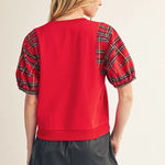 Holly Jolly Puff Sleeve Top