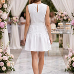 White Petal Lace Dress