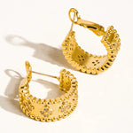 Gold Vintage Floral Hoop