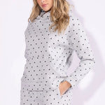 Gray Spot Hoodie Set