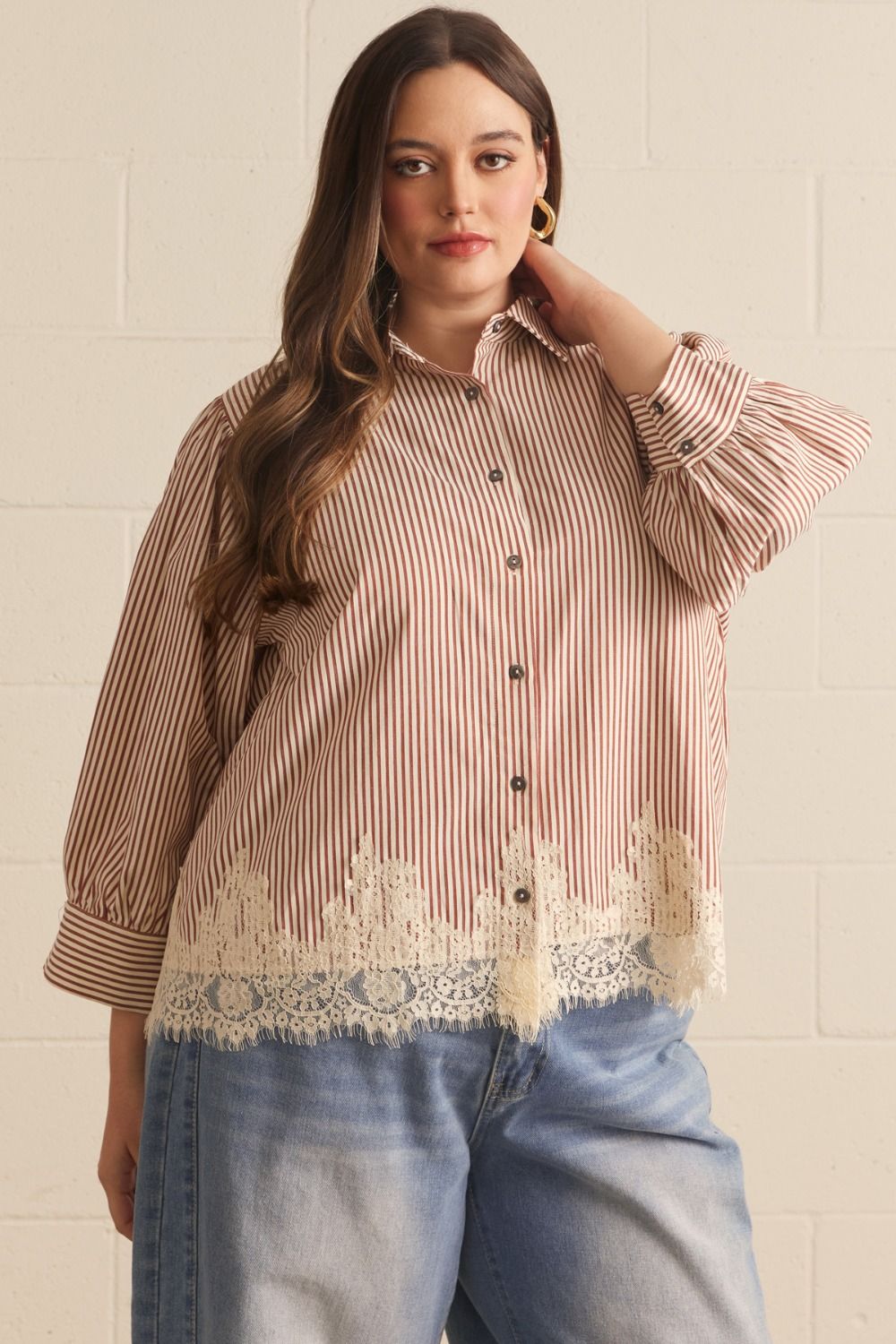 Lace & Lines Top