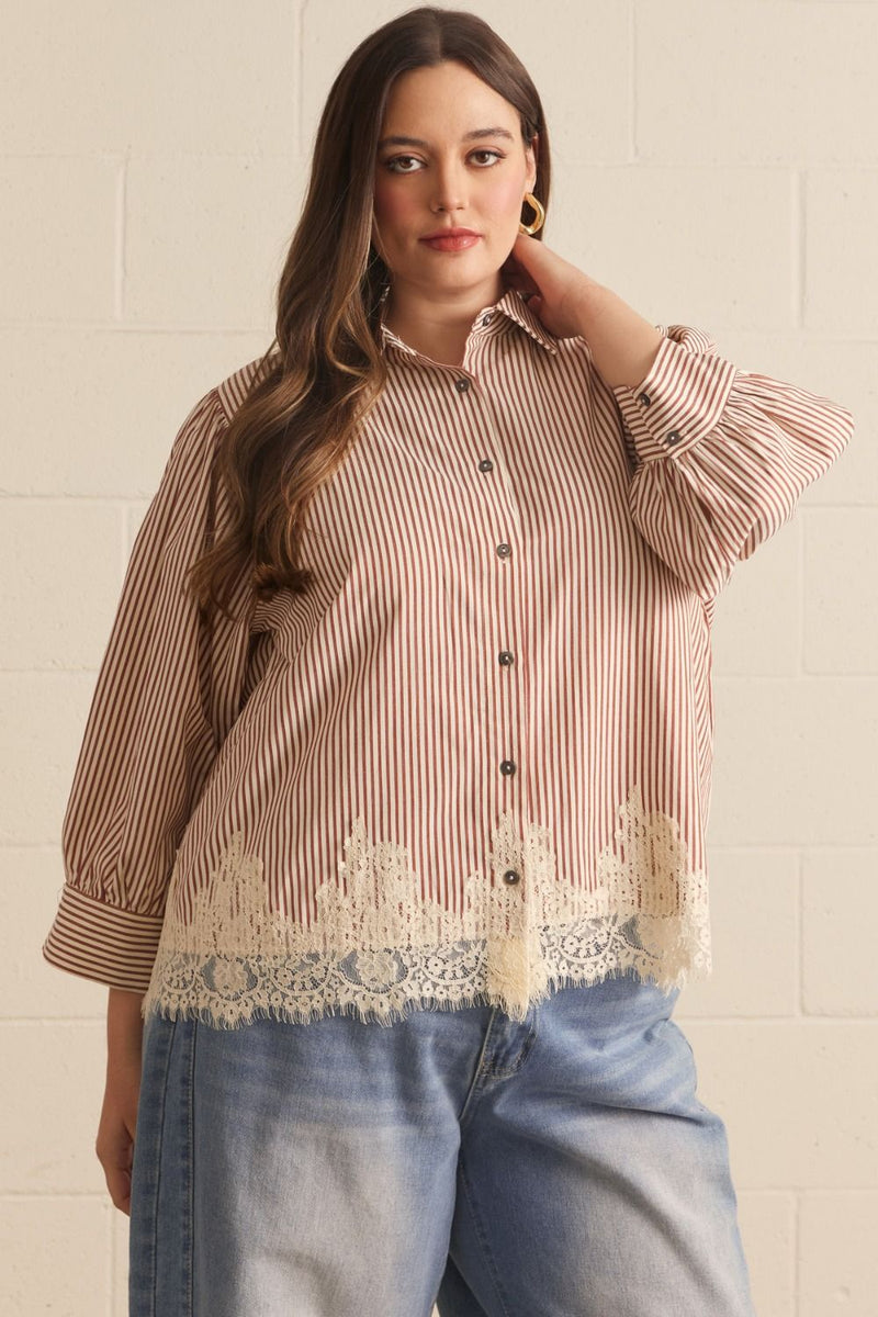 Lace & Lines Top