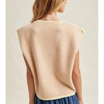 Golden Trim Sweater Vest