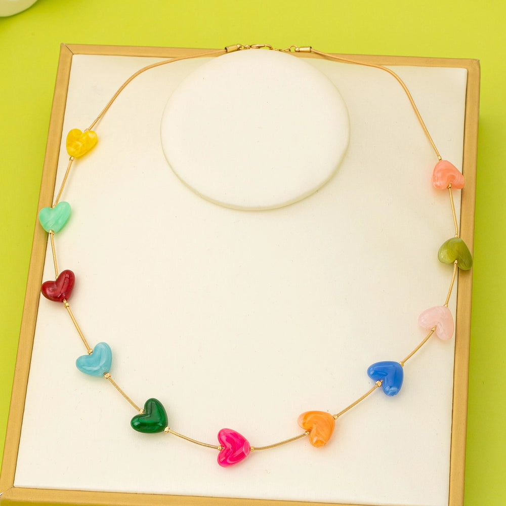 Rainbow Heart Necklace