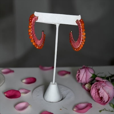 Sunset Sorbet Hoop Earrings