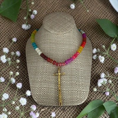 Faith & Color Cross Necklace