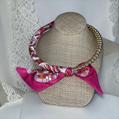 Blush Garden Scarf Necklace