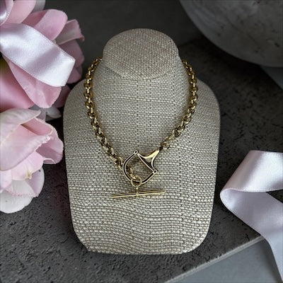 Golden Knot Toggle Necklace