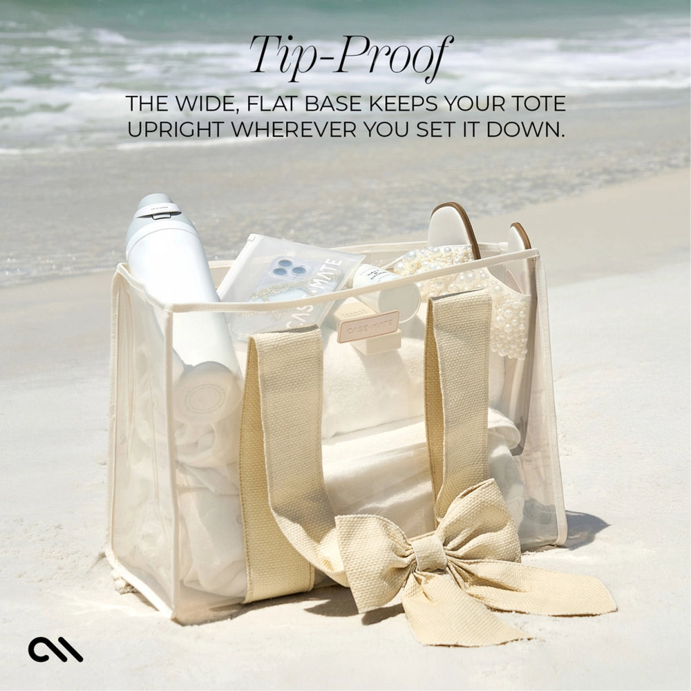 Case-Mate Jelly Tote Ecru Bow