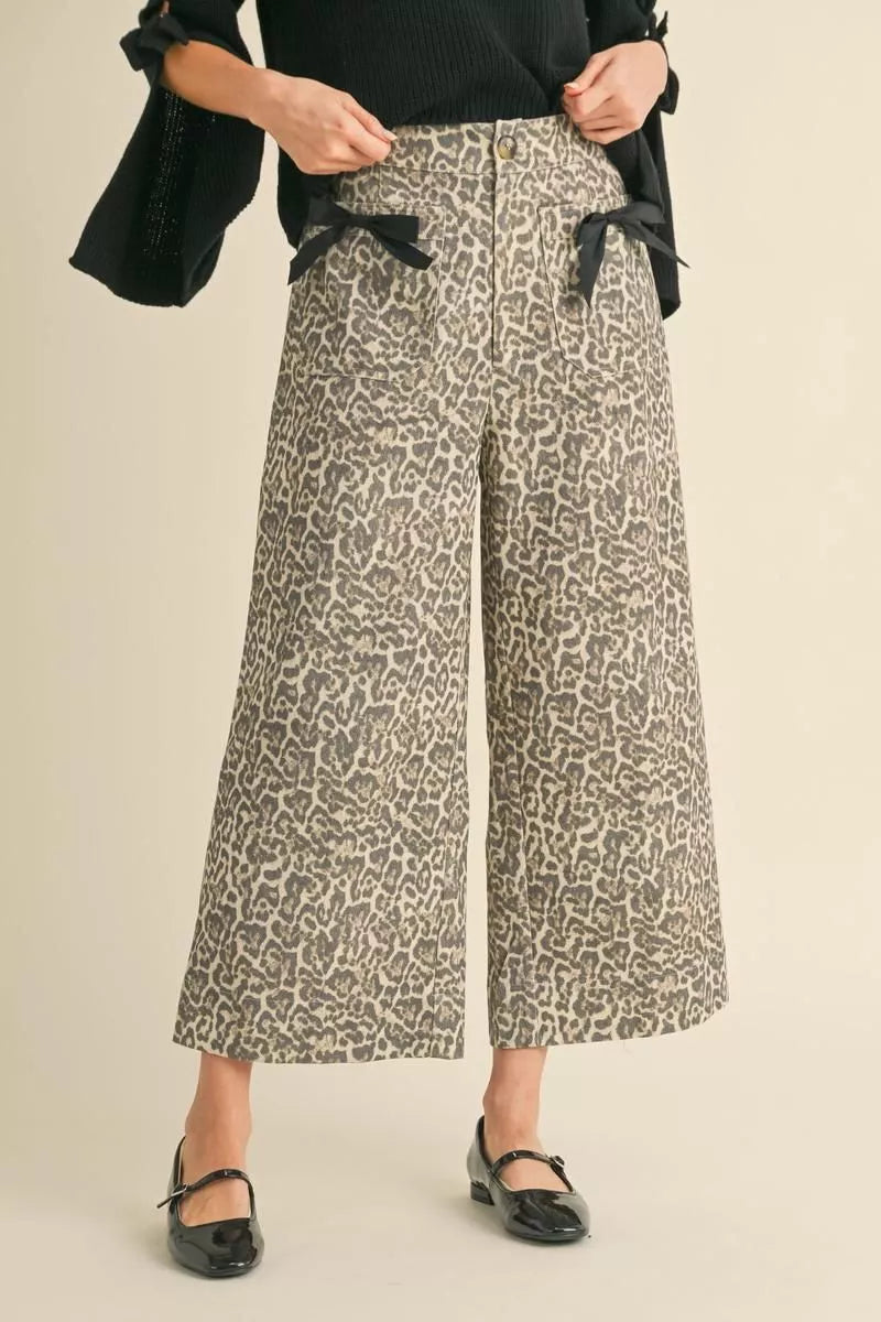 Wild Side Leopard Bow Pants