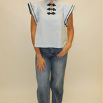 Ruffle Flutter Sleeve Top