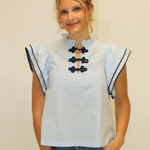 Ruffle Flutter Sleeve Top